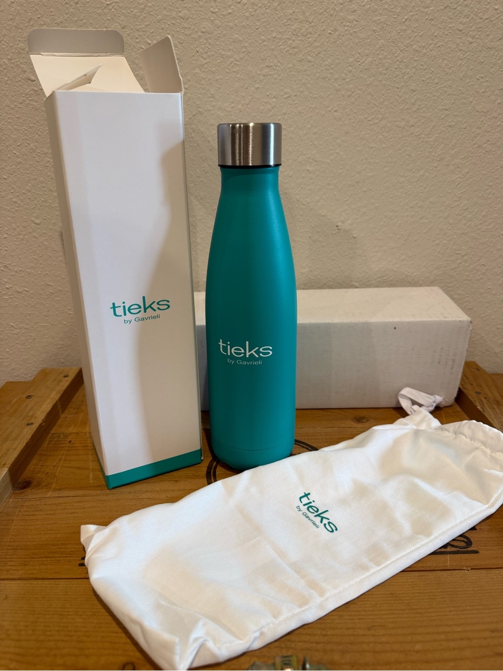 Tieks Teal Water Bottle - exclusive gift